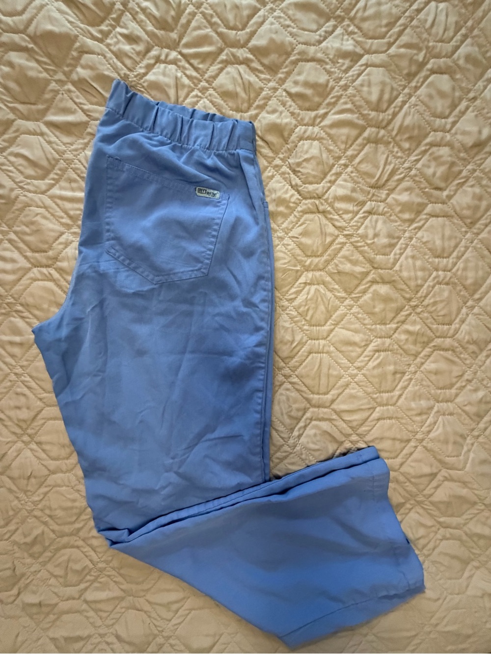 Grey's Anatomy Light Blue Women's Elastic-Waist Scrub Joggers